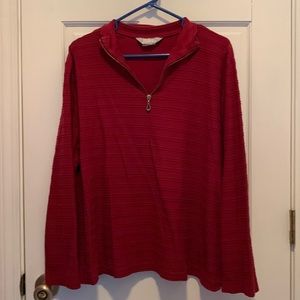 Blair Women’s Burgundy XL Pullover with Zipper